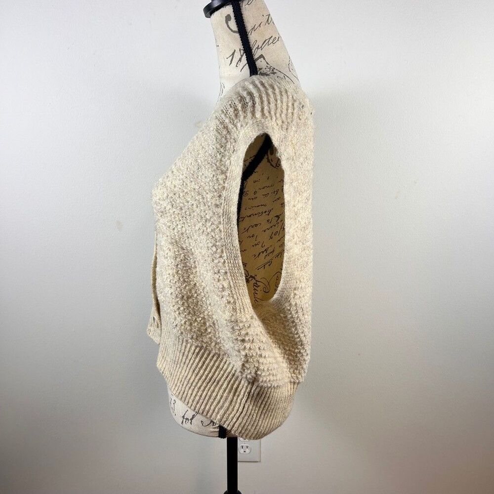 No Boundaries Knit Sweater Vest Womens XXL Beige Button Front V-Neck Boucle - Picture 5 of 10